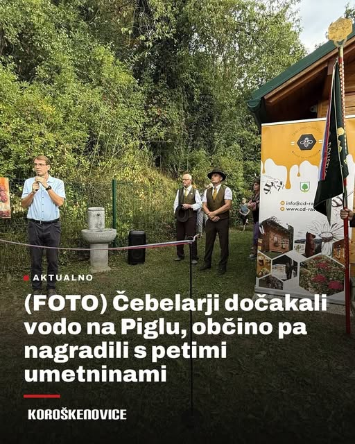 Otvoritev vodovoda na učnem čebelnjaku Pigl